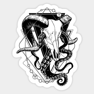 ZODIAC: Dead Aries & Tentacles Sticker